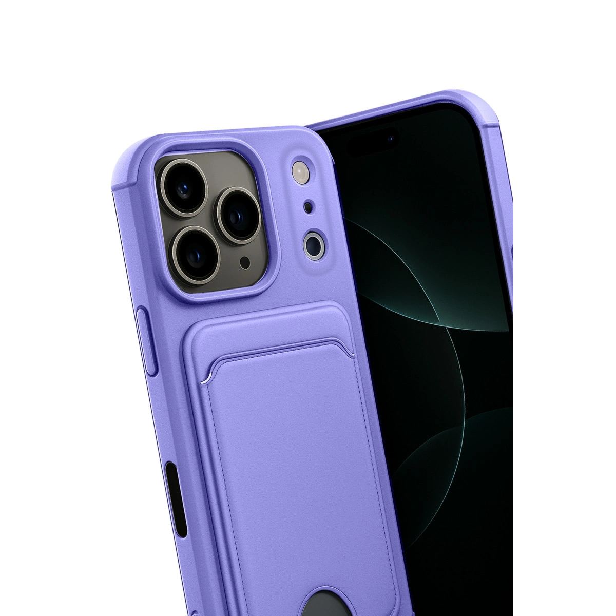 Apple İphone 17 Pro Max Kelvin Kartvizitli Silikon - Lila