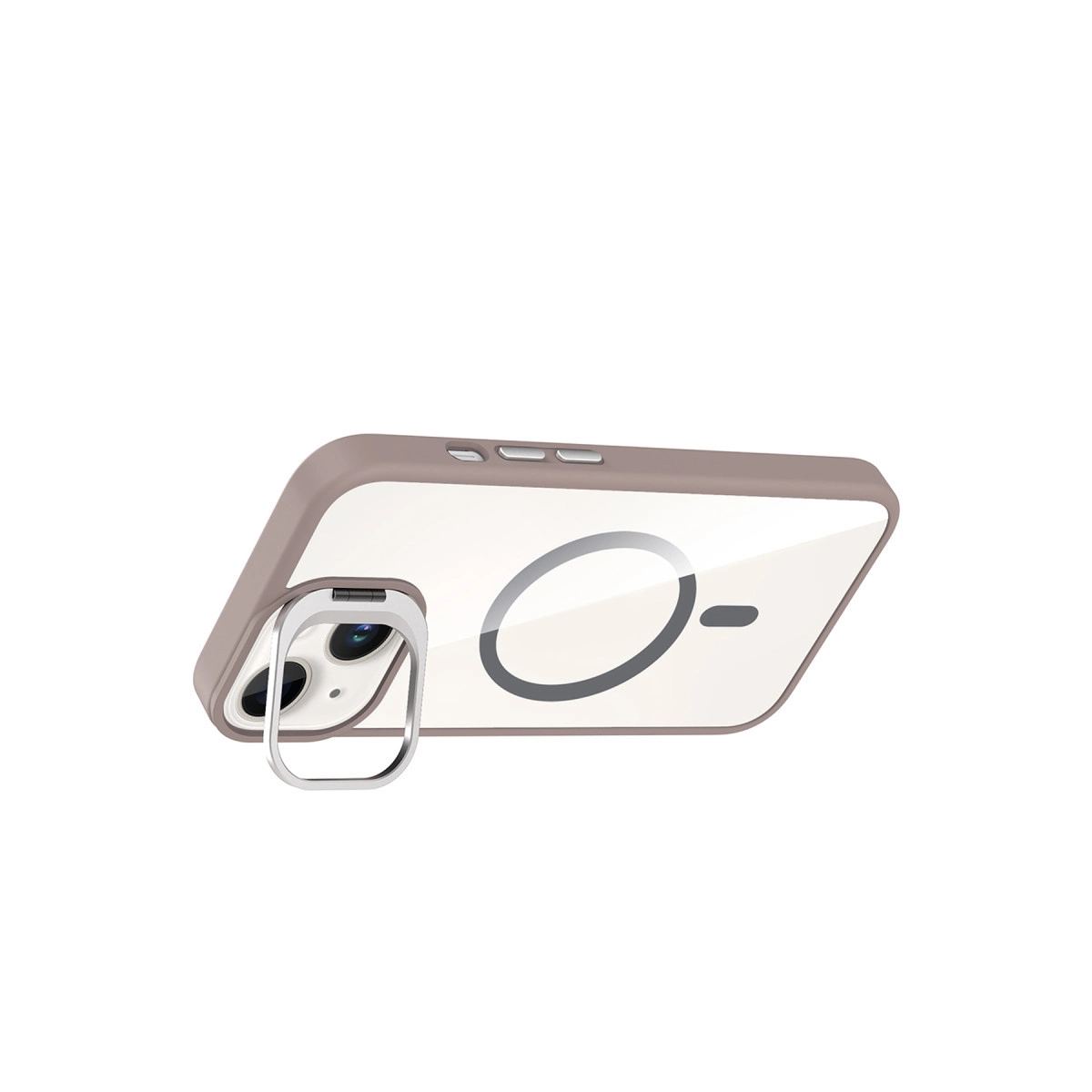 Joko Apple İphone 14 Remim Lensli Magsafe Standlı Kapak - Titan Gri