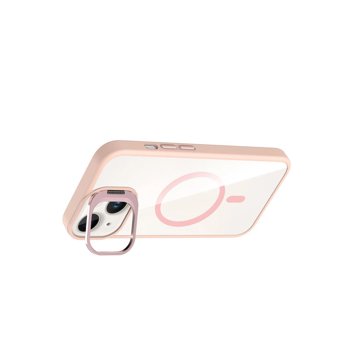 Joko Apple İphone 13 Remim Lensli Magsafe Standlı Kapak - Pembe