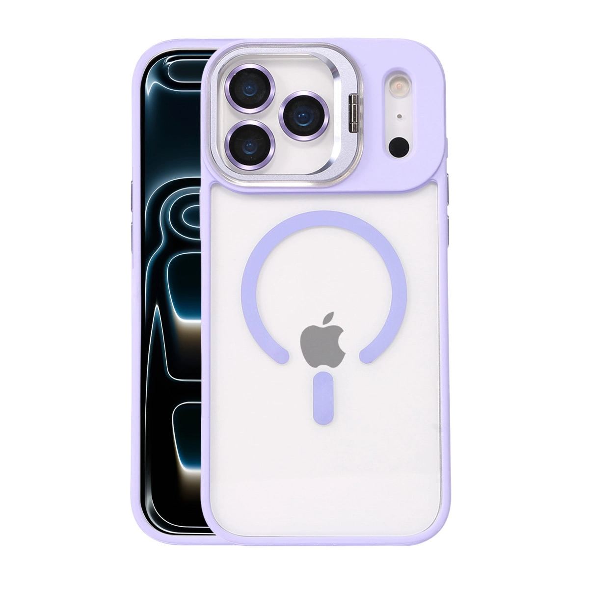 Joko Apple İphone 17 Pro Remim Lensli Magsafe Standlı Kapak - Lila