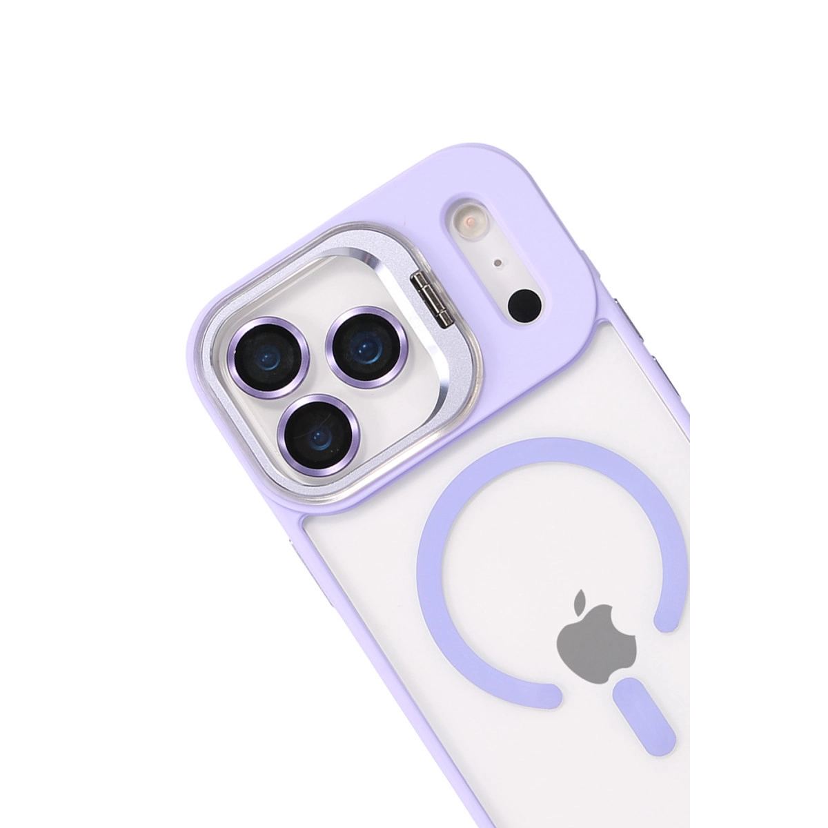 Joko Apple İphone 17 Pro Max Remim Lensli Magsafe Standlı Kapak - Lila