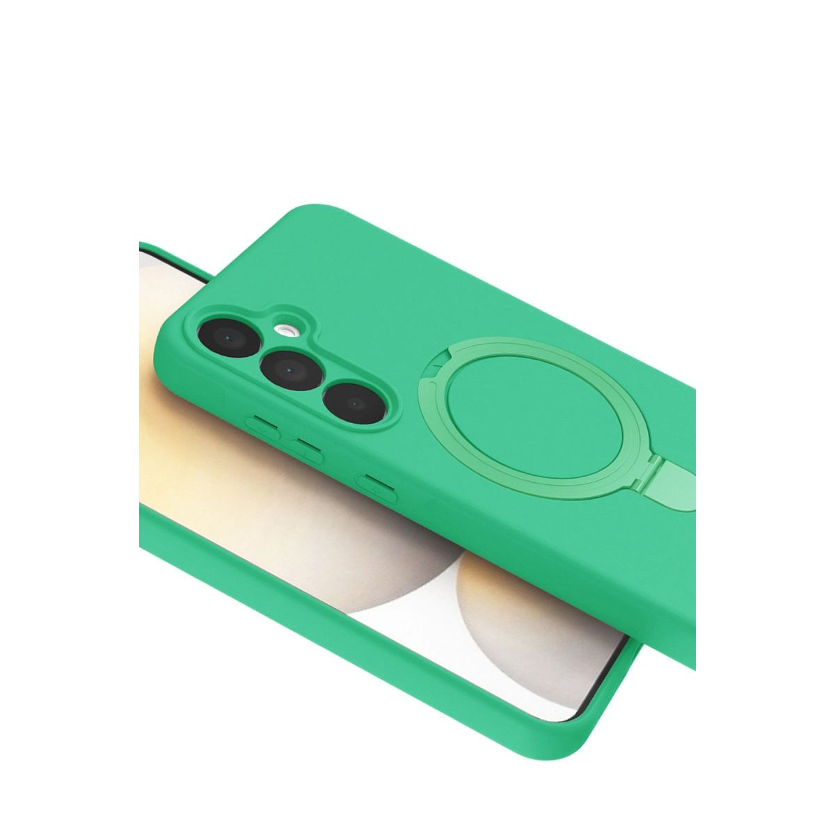 Samsung Galaxy A25 5g Regal Magsafe Standlı Kapak - Yeşil