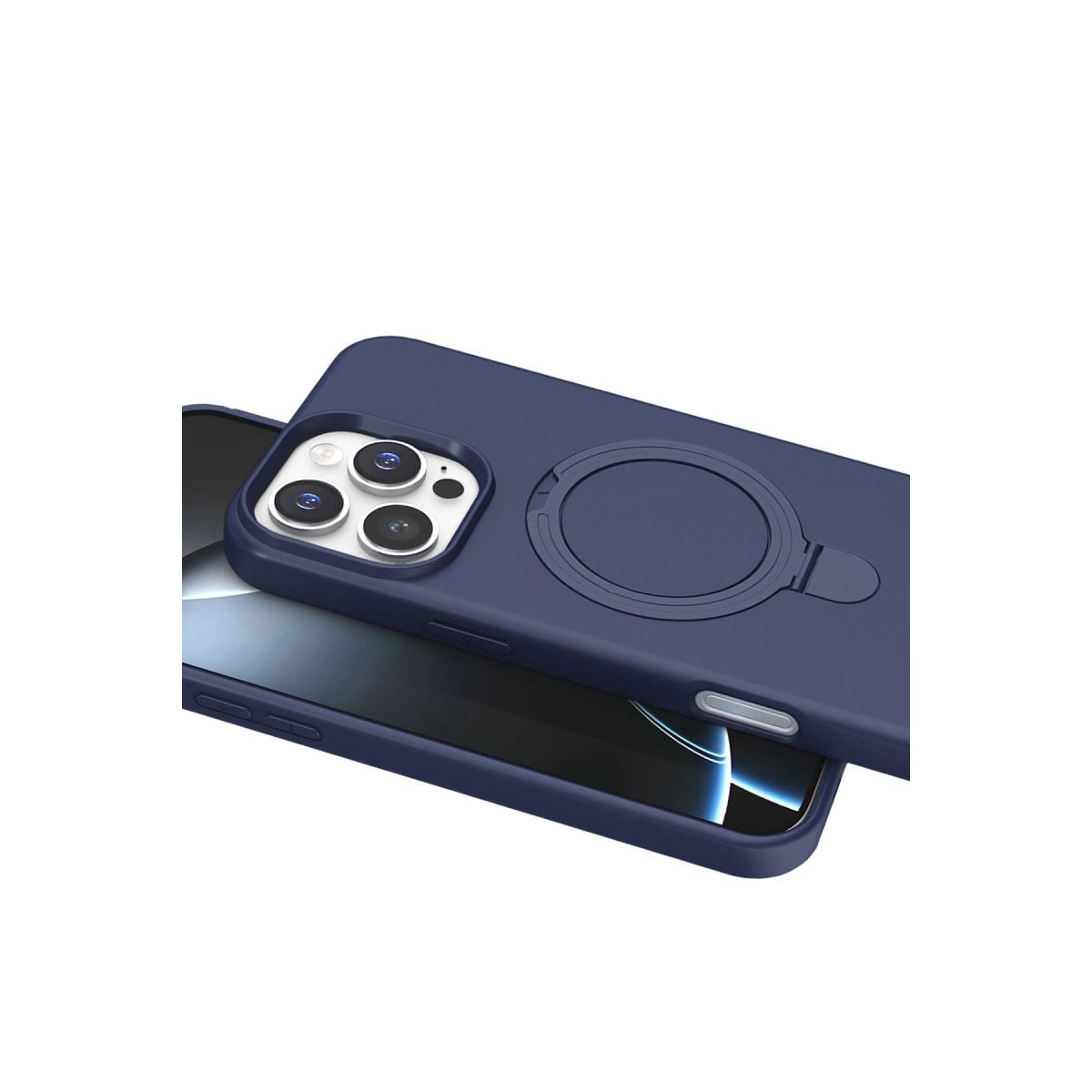 Apple İphone 16 Pro Regal Magsafe Standlı Kapak - Lacivert