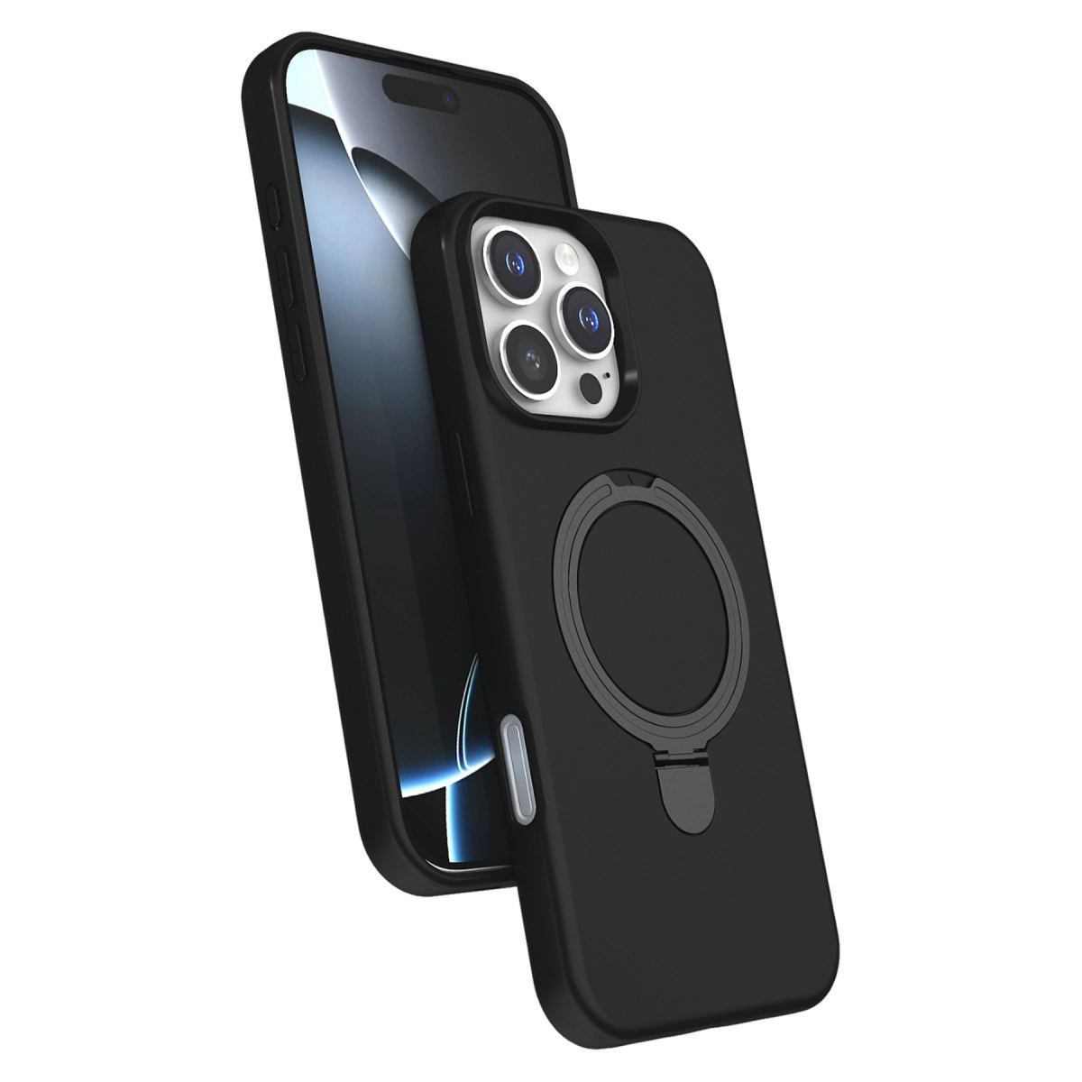 Apple İphone 16 Pro Max Regal Magsafe Standlı Kapak - Siyah
