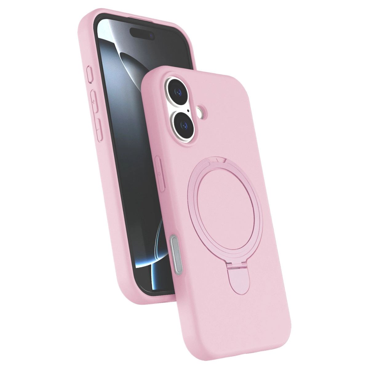 Apple İphone 16 Plus Regal Magsafe Standlı Kapak - Açık Pembe
