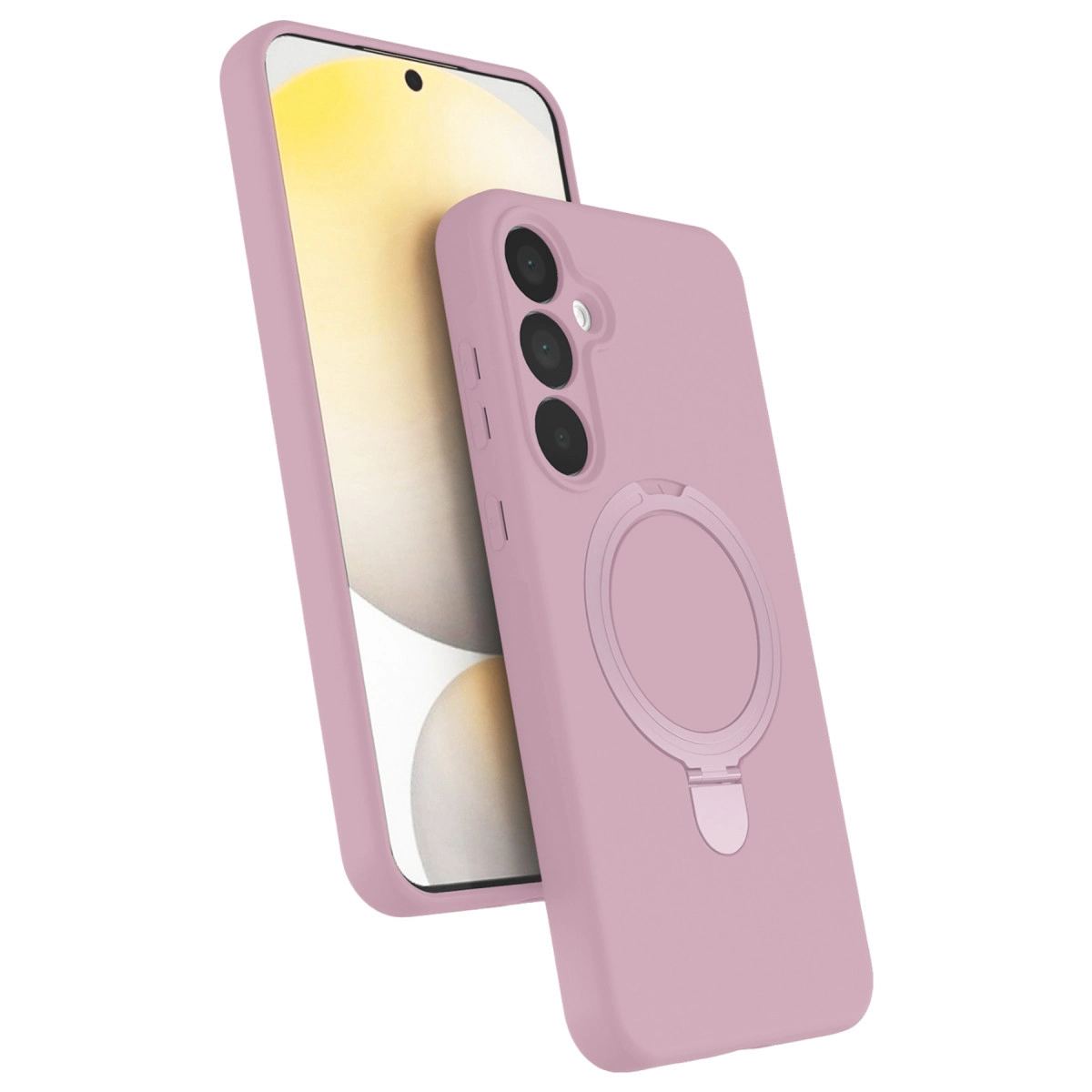 Samsung Galaxy A35 5g Regal Magsafe Standlı Kapak - Açık Pembe