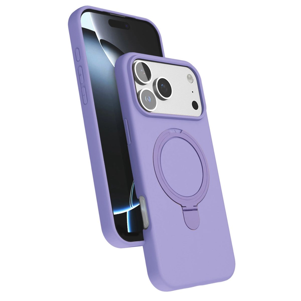 Apple İphone 17 Pro Max Regal Magsafe Standlı Kapak - Lila