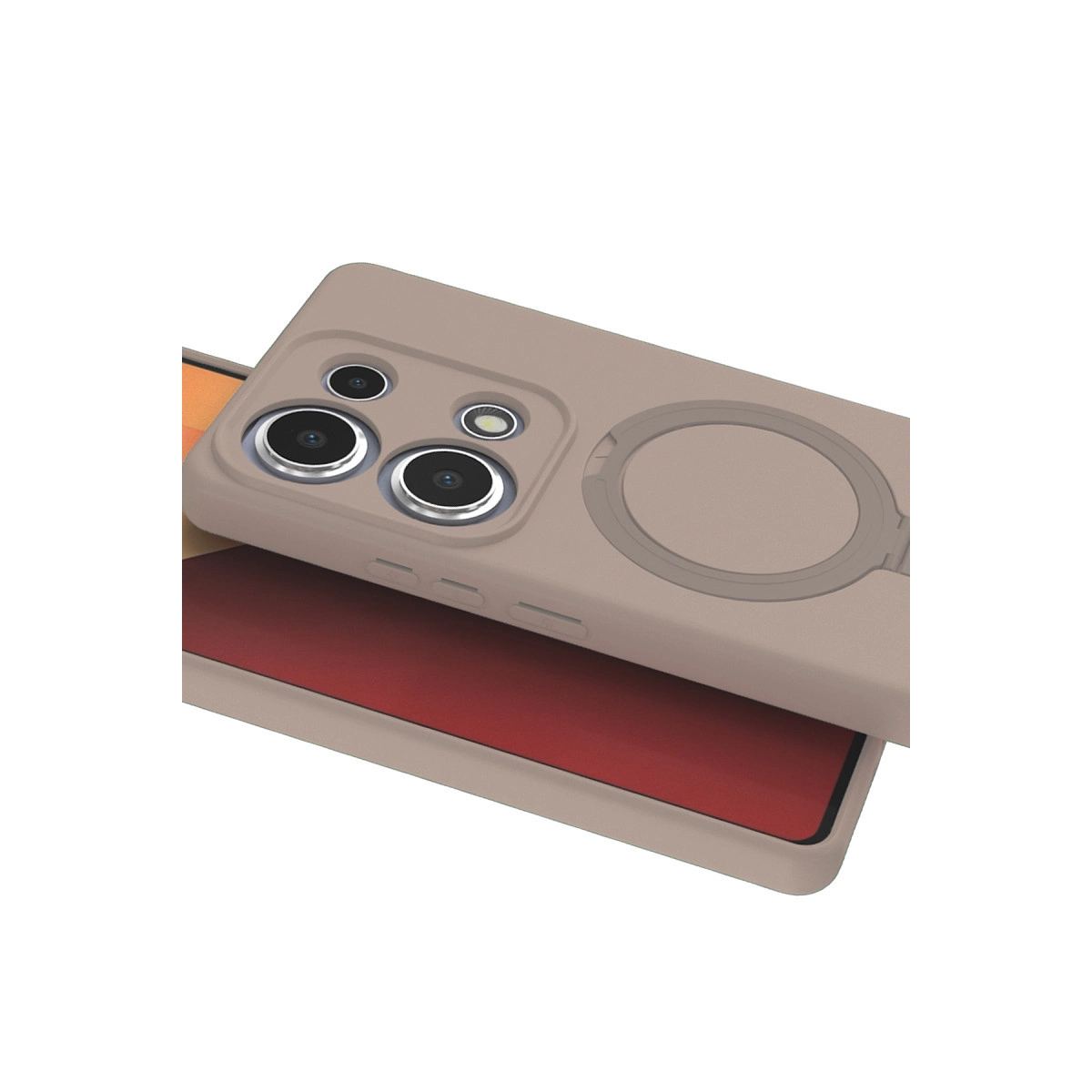Xiaomi Redmi Note 13 Pro 4g Regal Magsafe Standlı Kapak - Çöl Titanyum