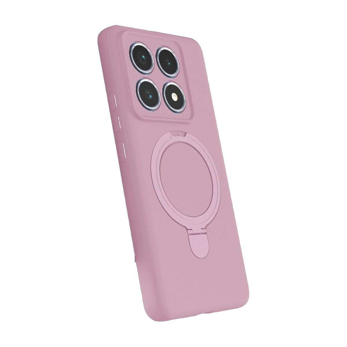 Xiaomi Mi 14t Pro Regal Magsafe Standlı Kapak - Açık Pembe