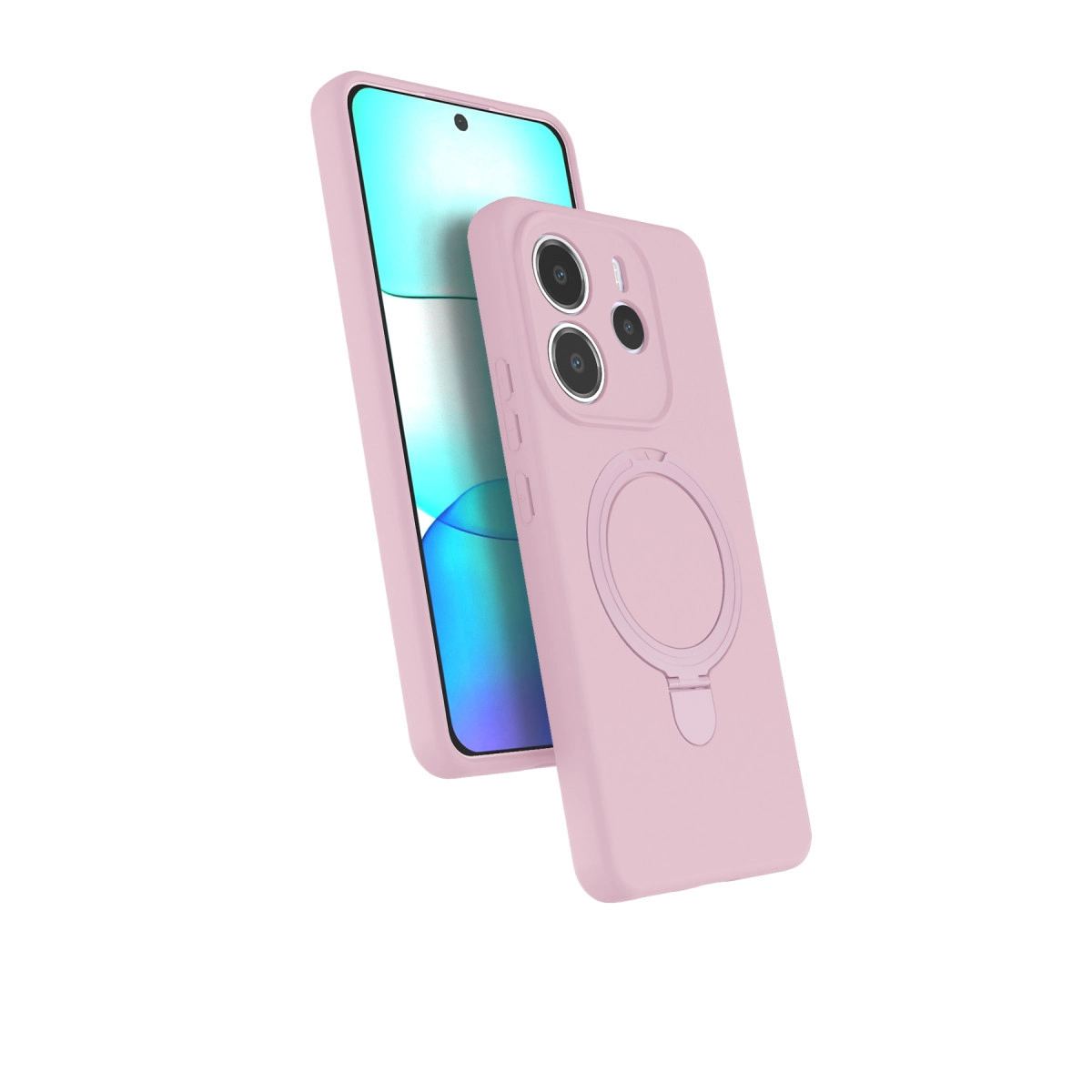 Xiaomi Redmi Note 14 4g Regal Magsafe Standlı Kapak - Açık Pembe