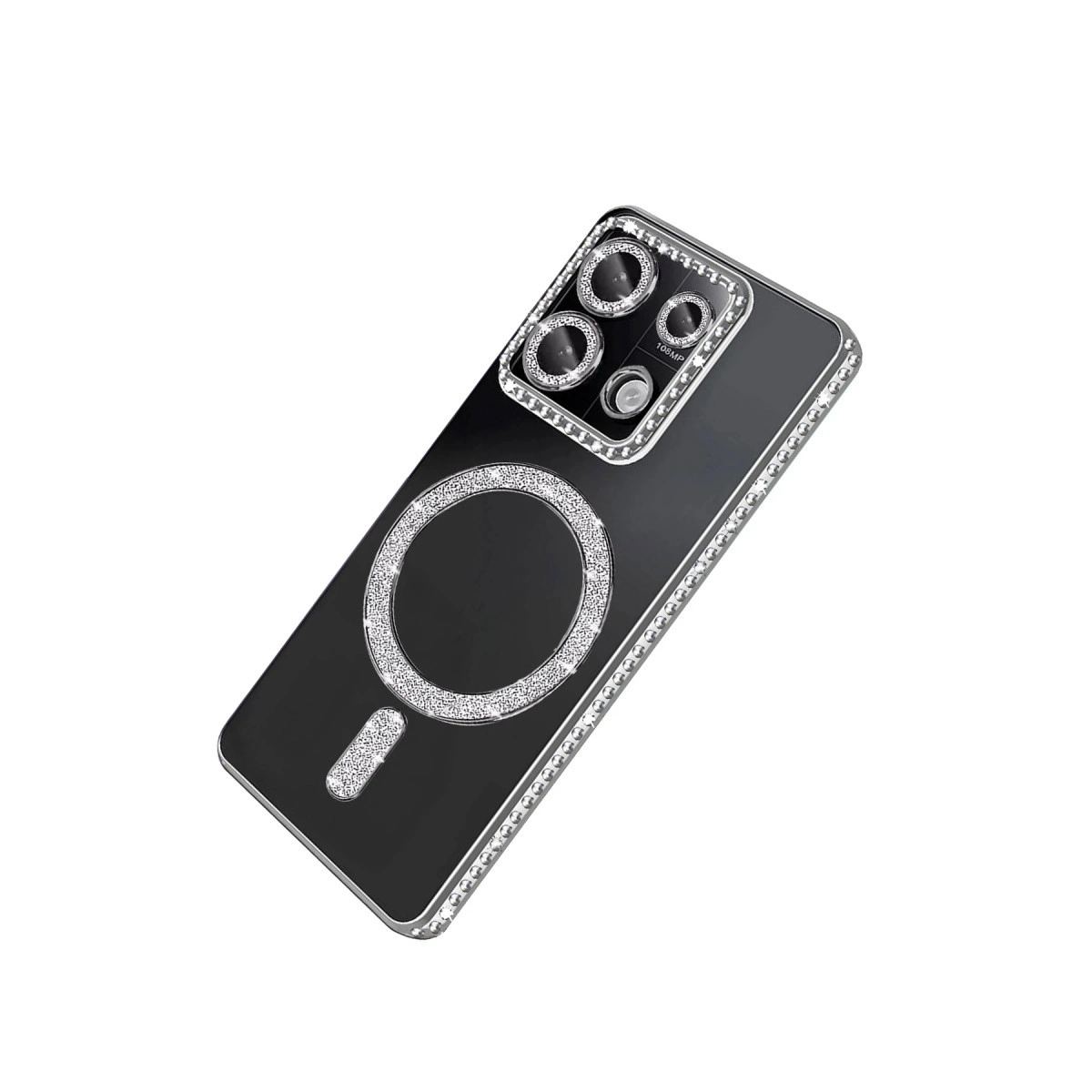 Xiaomi Redmi 13c Joke Simli Magneticsafe Kılıf - Gümüş