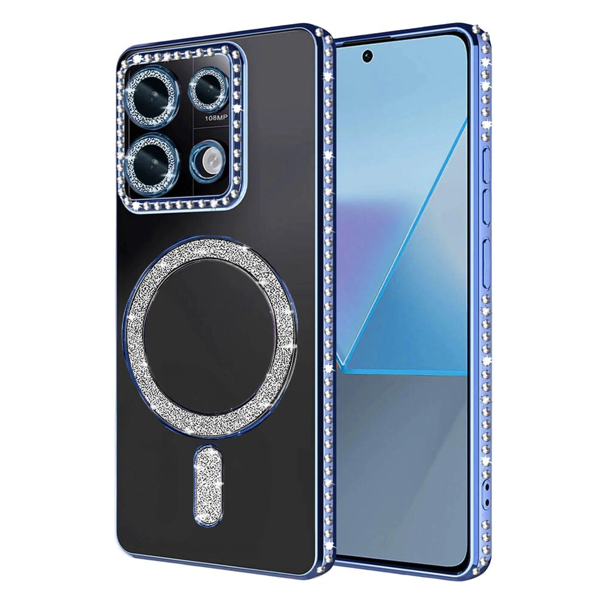 Xiaomi Redmi 13c Joke Simli Magneticsafe Kılıf - Mavi