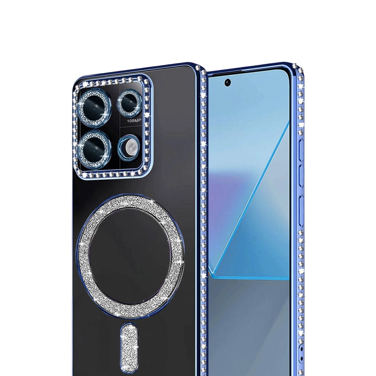 Xiaomi Redmi Note 13 Pro 4g Joke Simli Magneticsafe Kılıf - Mavi