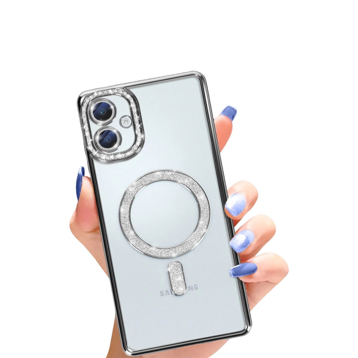Samsung Galaxy A06 Joke Simli Magneticsafe Kılıf - Siyah