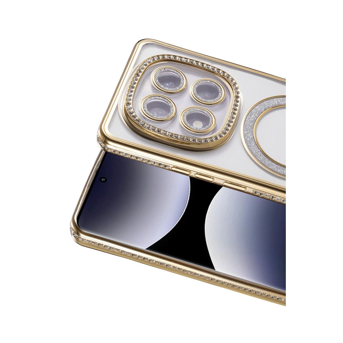 Xiaomi Redmi Note 14 Pro 5g Joke Simli Magneticsafe Kılıf - Gold