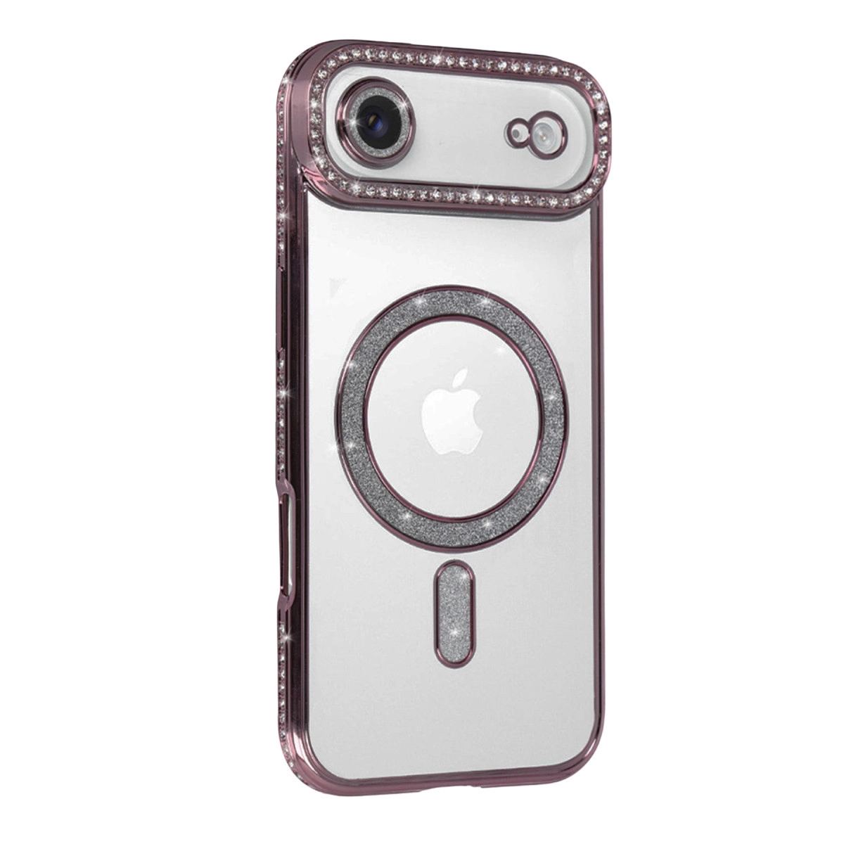 Apple İphone 17 Air Joke Simli Magneticsafe Kılıf - Pembe