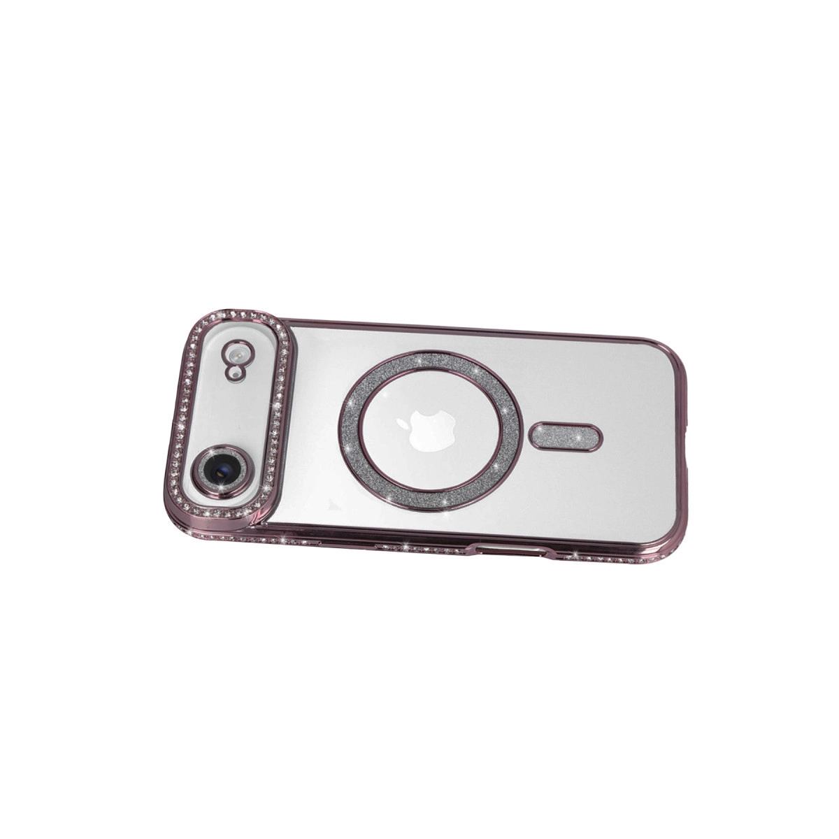 Apple İphone 17 Air Joke Simli Magneticsafe Kılıf - Pembe