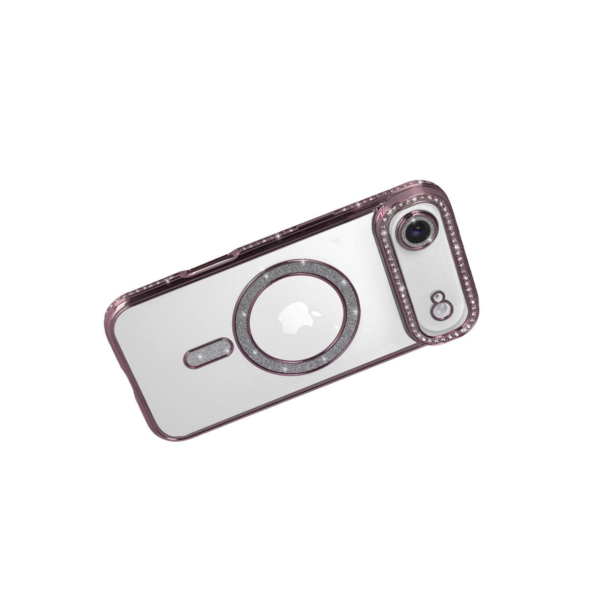 Apple İphone 17 Air Joke Simli Magneticsafe Kılıf - Pembe