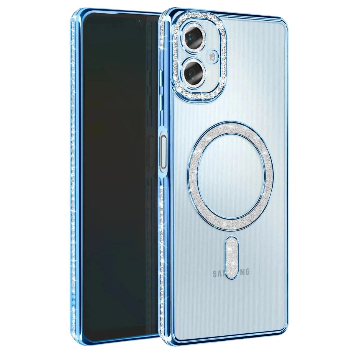 Samsung Galaxy A07 4g Joke Simli Magneticsafe Kılıf - Mavi