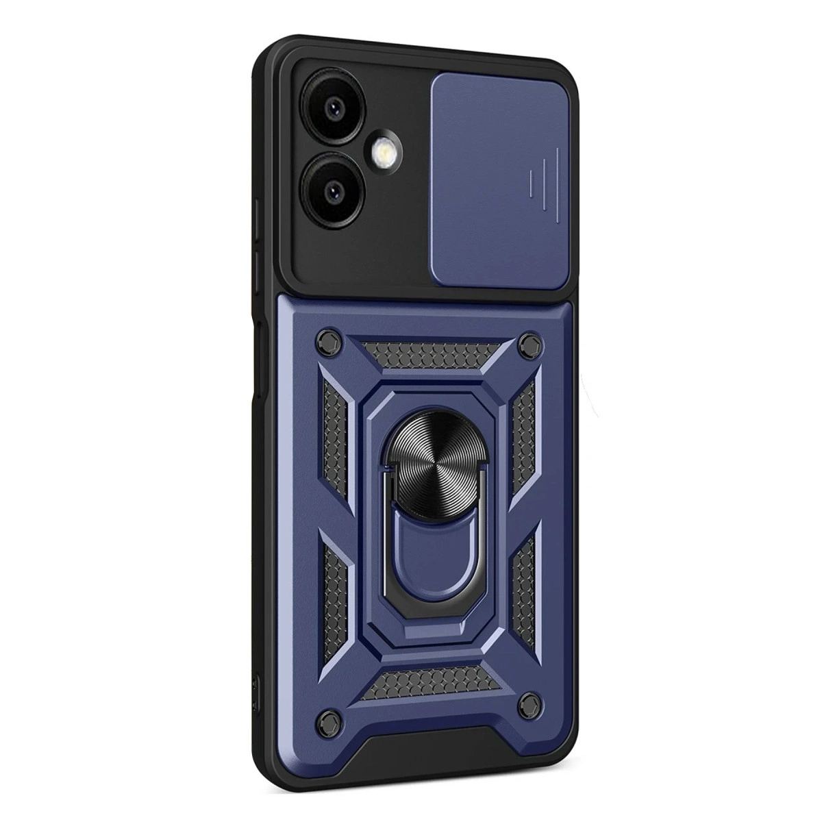 Samsung Galaxy A07 4g Pars Lens Yüzüklü Silikon - Lacivert