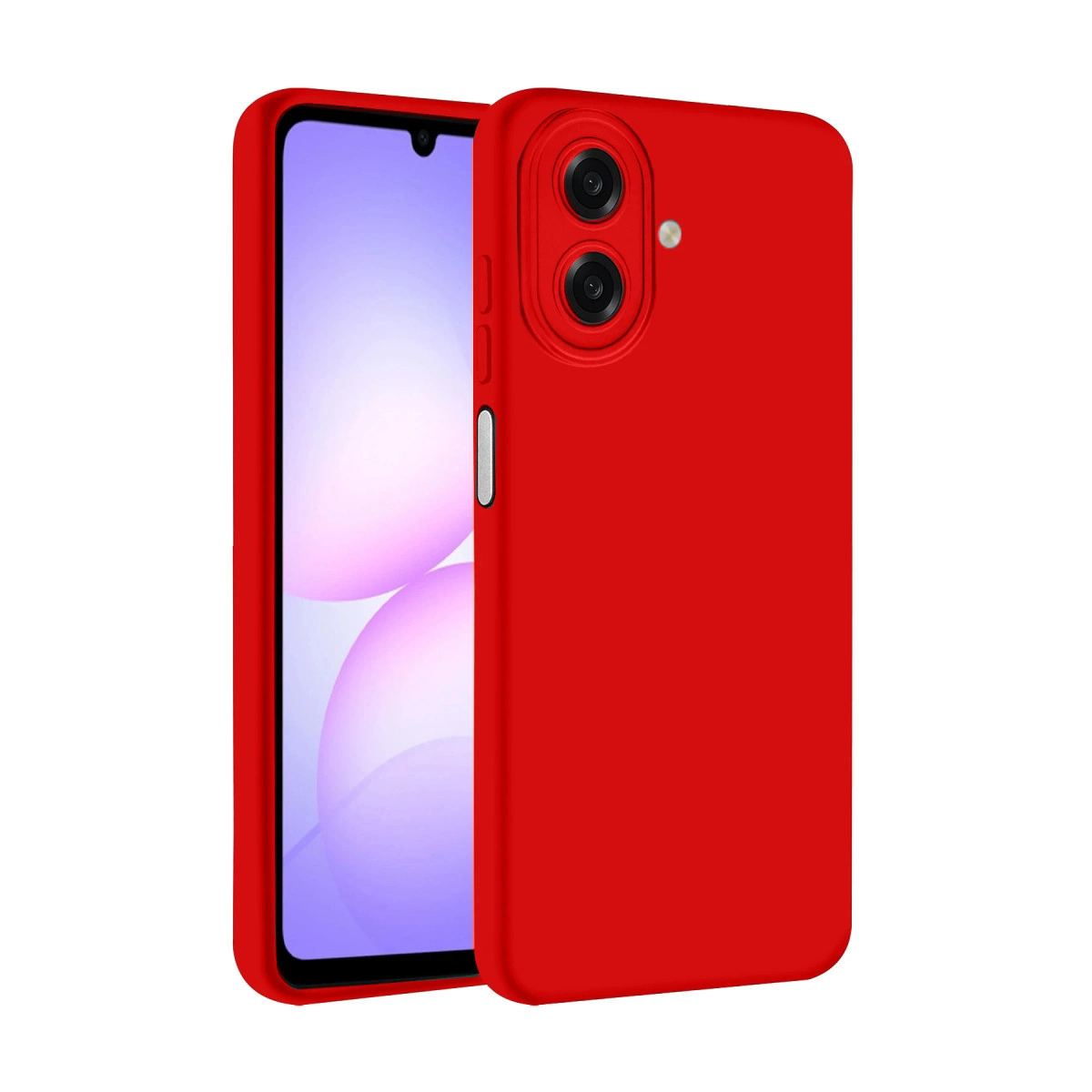 Samsung Galaxy A07 4g First Silikon - Kırmızı