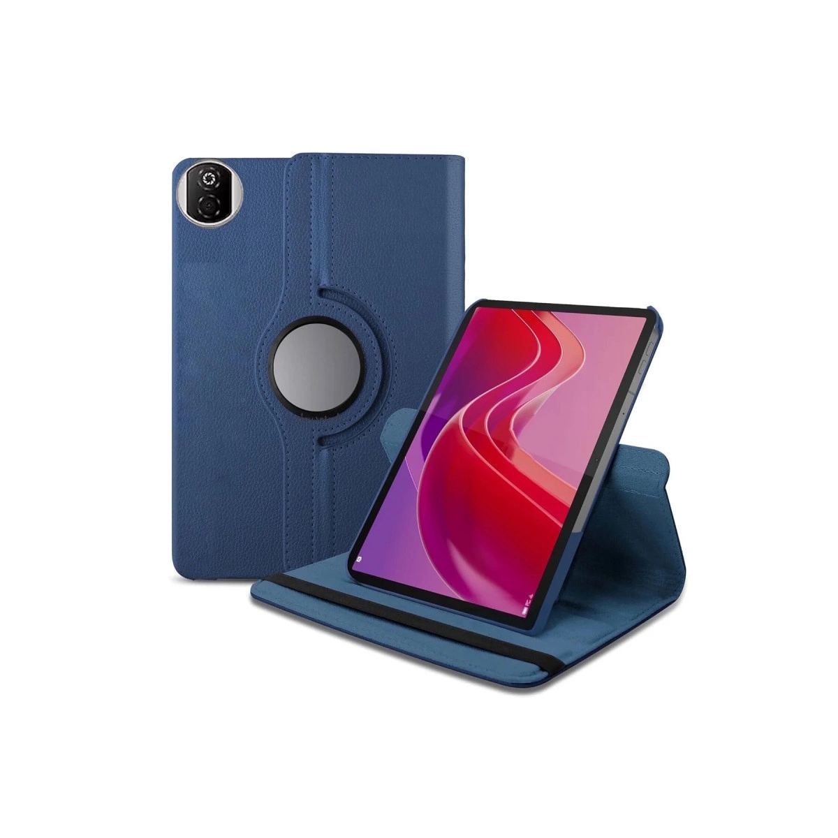 Huawei Honor Pad X7 360 Tablet Deri Kılıf - Lacivert