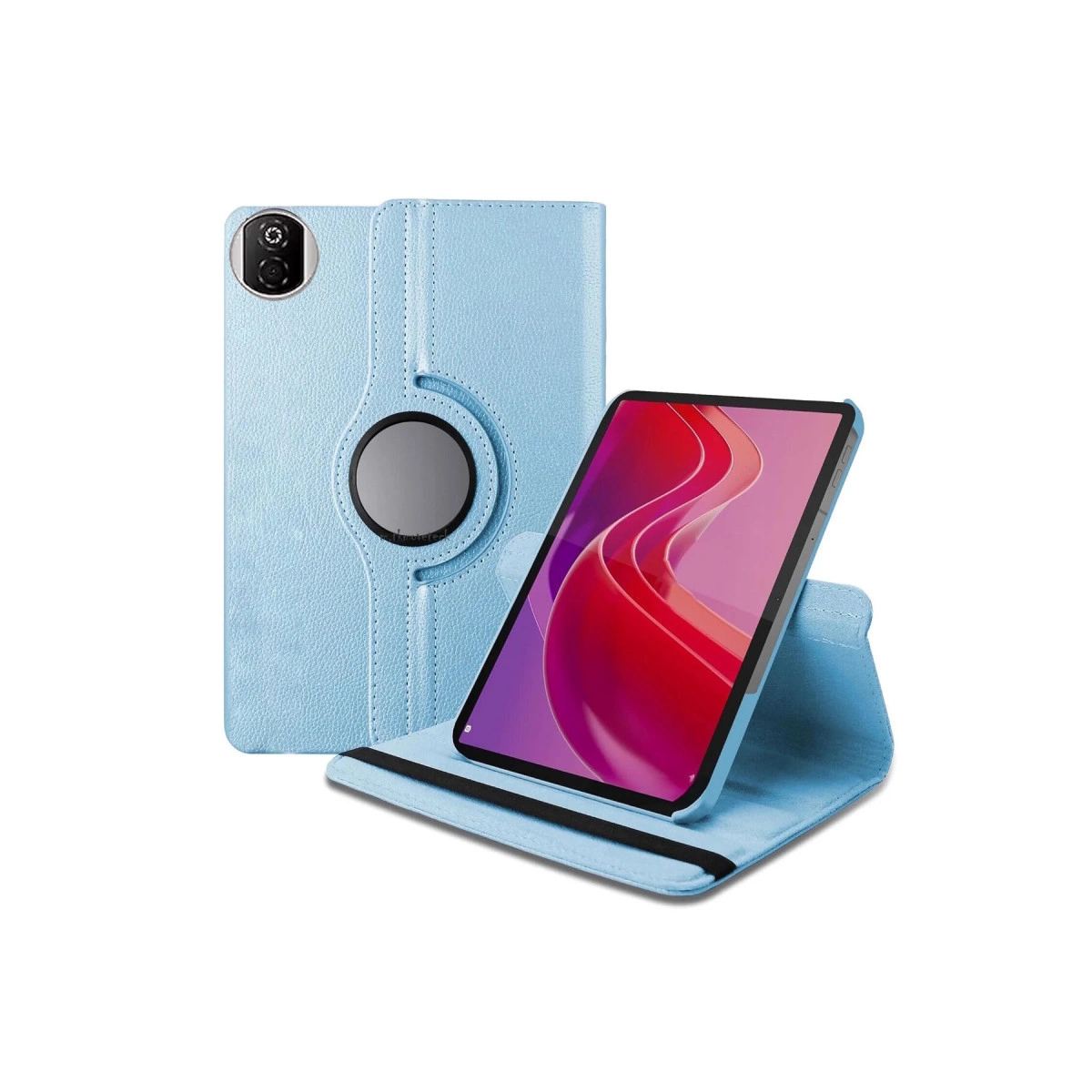 Huawei Honor Pad X7 360 Tablet Deri Kılıf - Mavi
