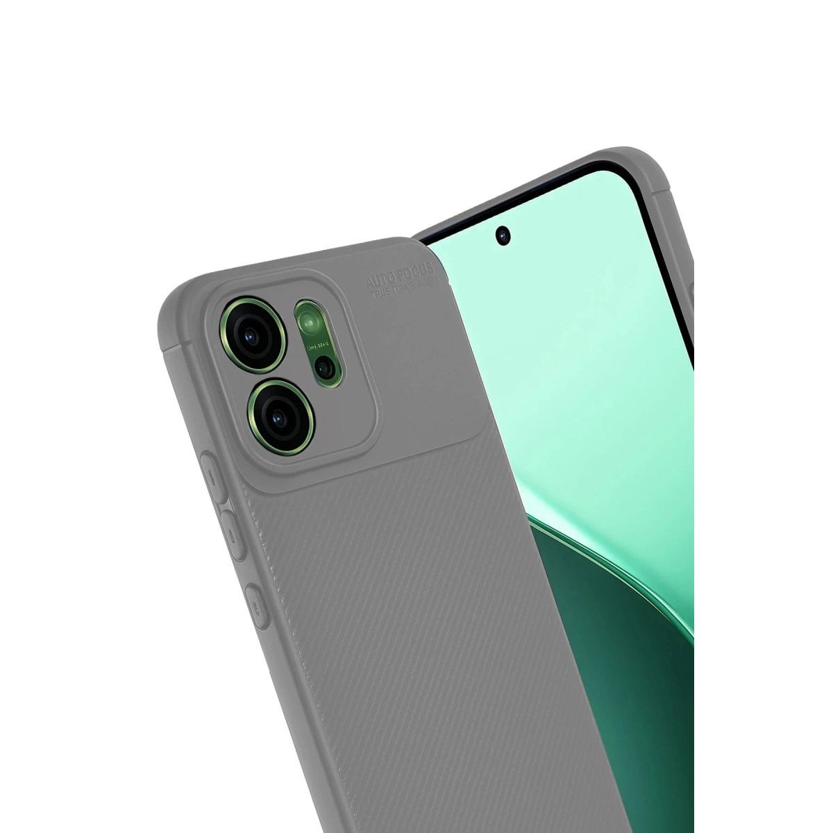 Oppo Reno 14 Auto Focus Karbon Kapak - Gri