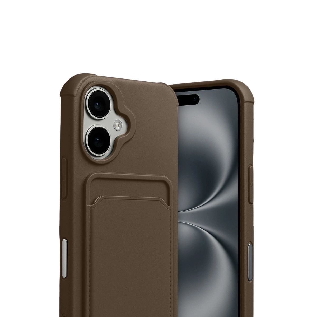 Apple İphone 17 Kelvin Kartvizitli Silikon - Kahverengi