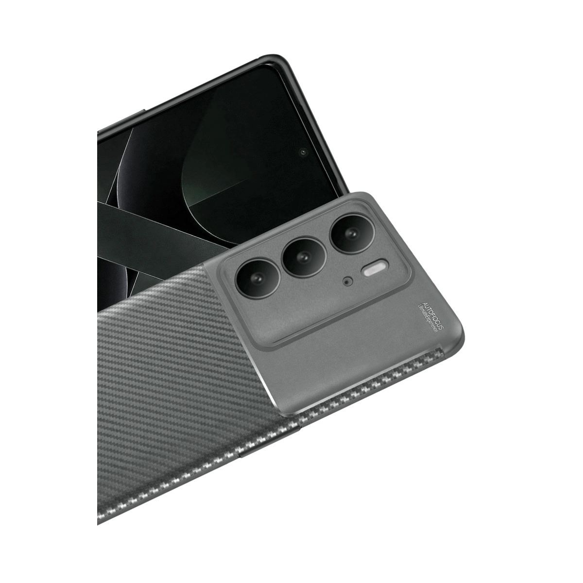 Realme C75 4g Auto Focus Karbon Kapak - Gri