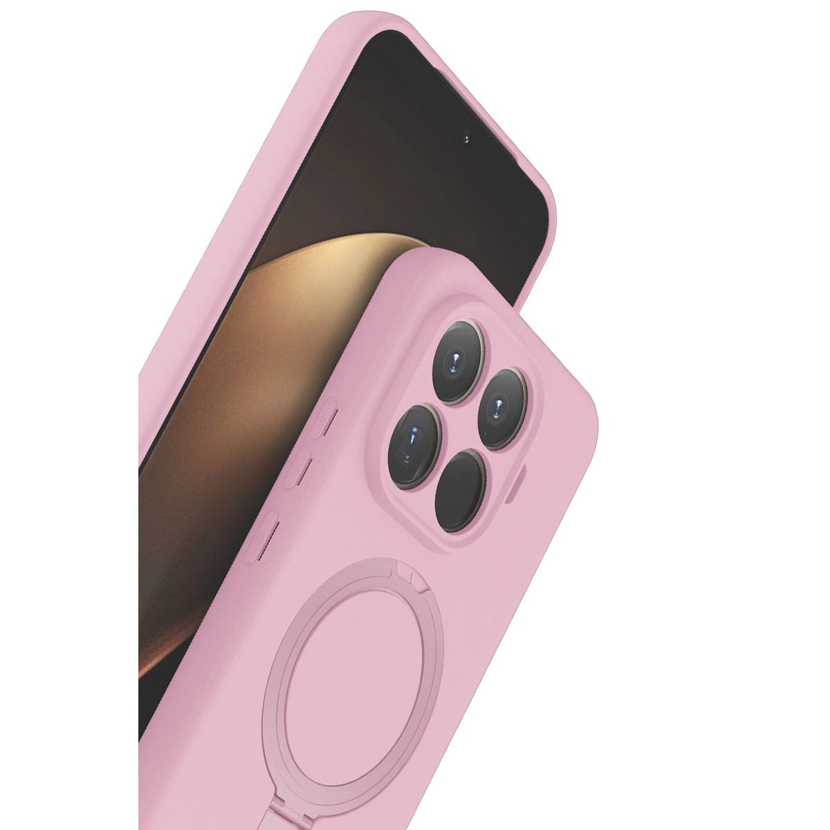 Xiaomi Mi 15t Pro Regal Magsafe Standlı Kapak - Açık Pembe