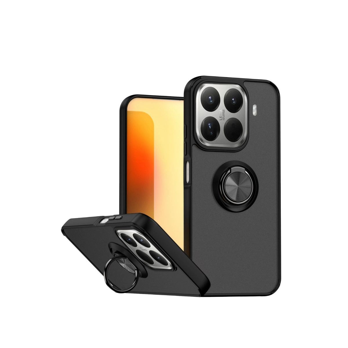 Xiaomi Mi 15t Pro Montreal Yüzüklü Silikon Kapak - Siyah