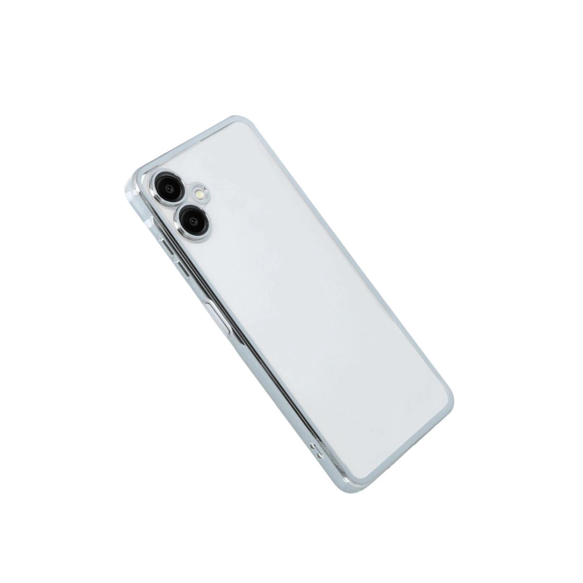 Samsung Galaxy A07 4g Razer Lensli Silikon - Gümüş