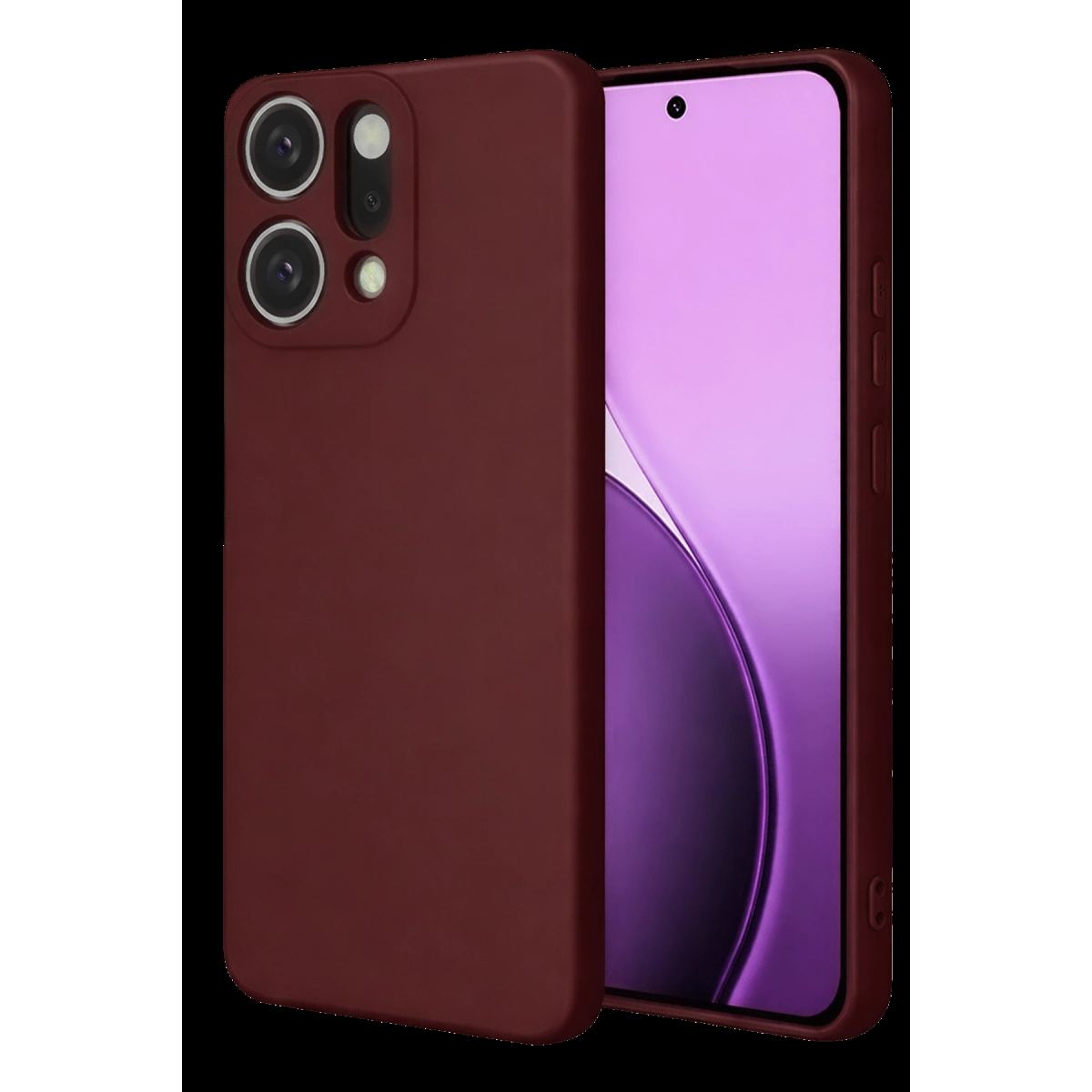 Oppo Reno 14 First Silikon - Bordo
