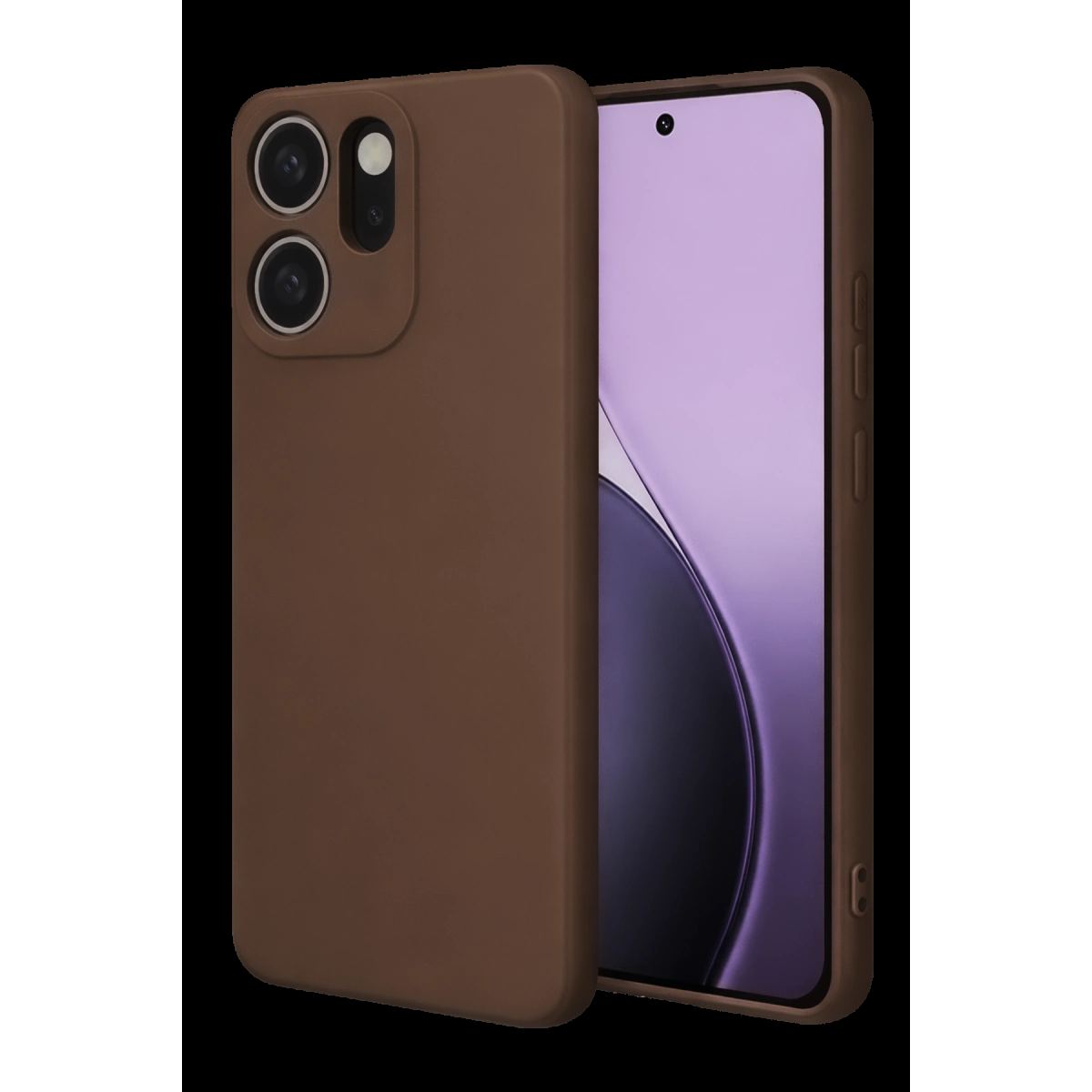 Oppo Reno 14f First Silikon - Kahverengi