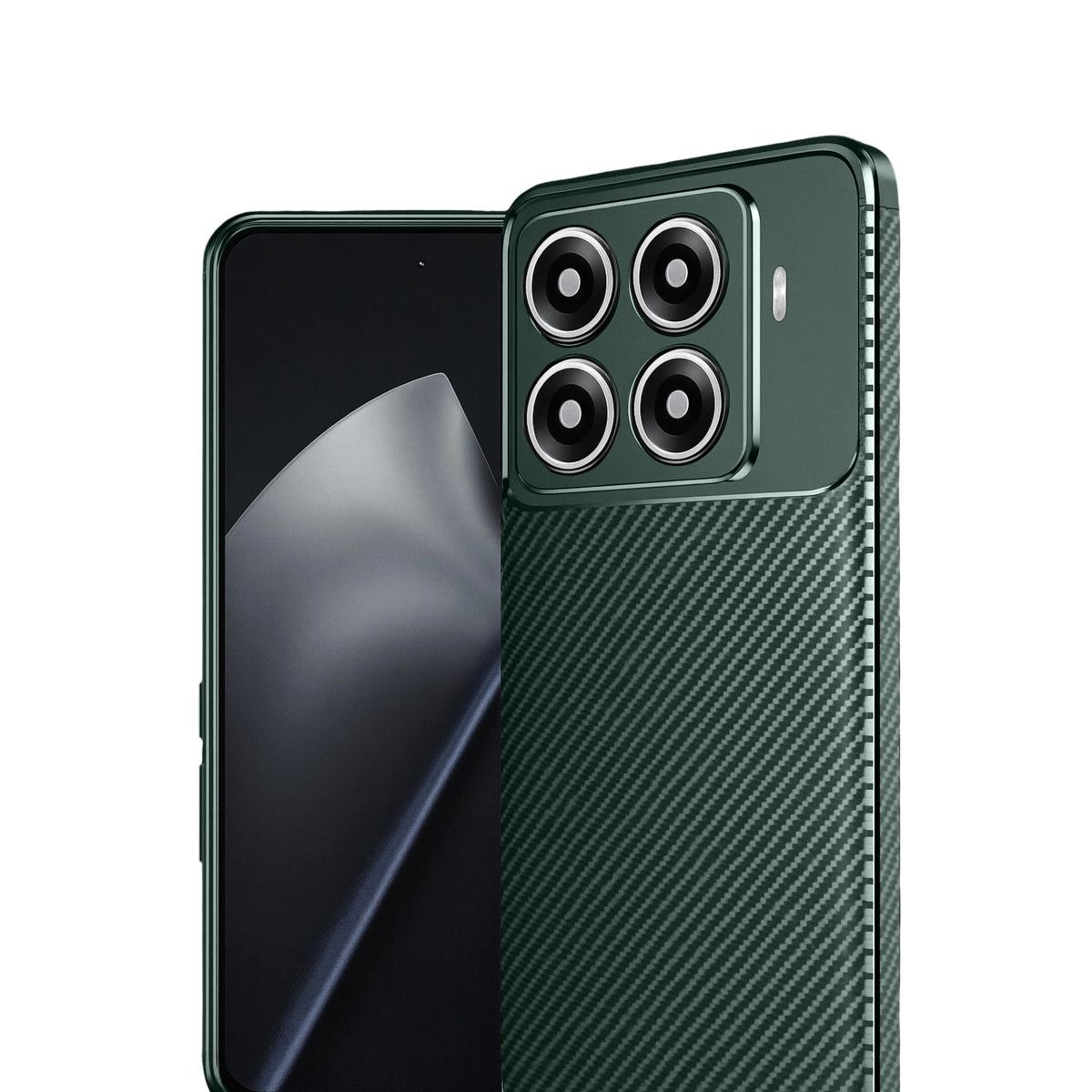 Xiaomi Mi 15t Pro Auto Focus Karbon Kapak - Koyu Yeşil