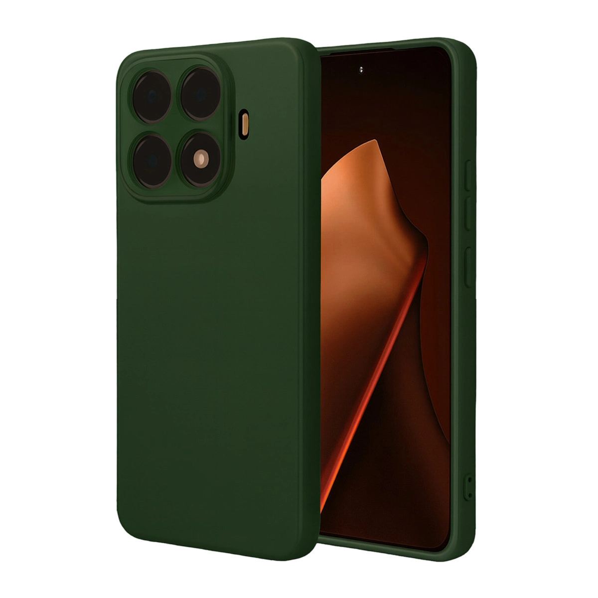 Xiaomi Mi 15t Pro Nano İçi Kadife Silikon - Koyu Yeşil