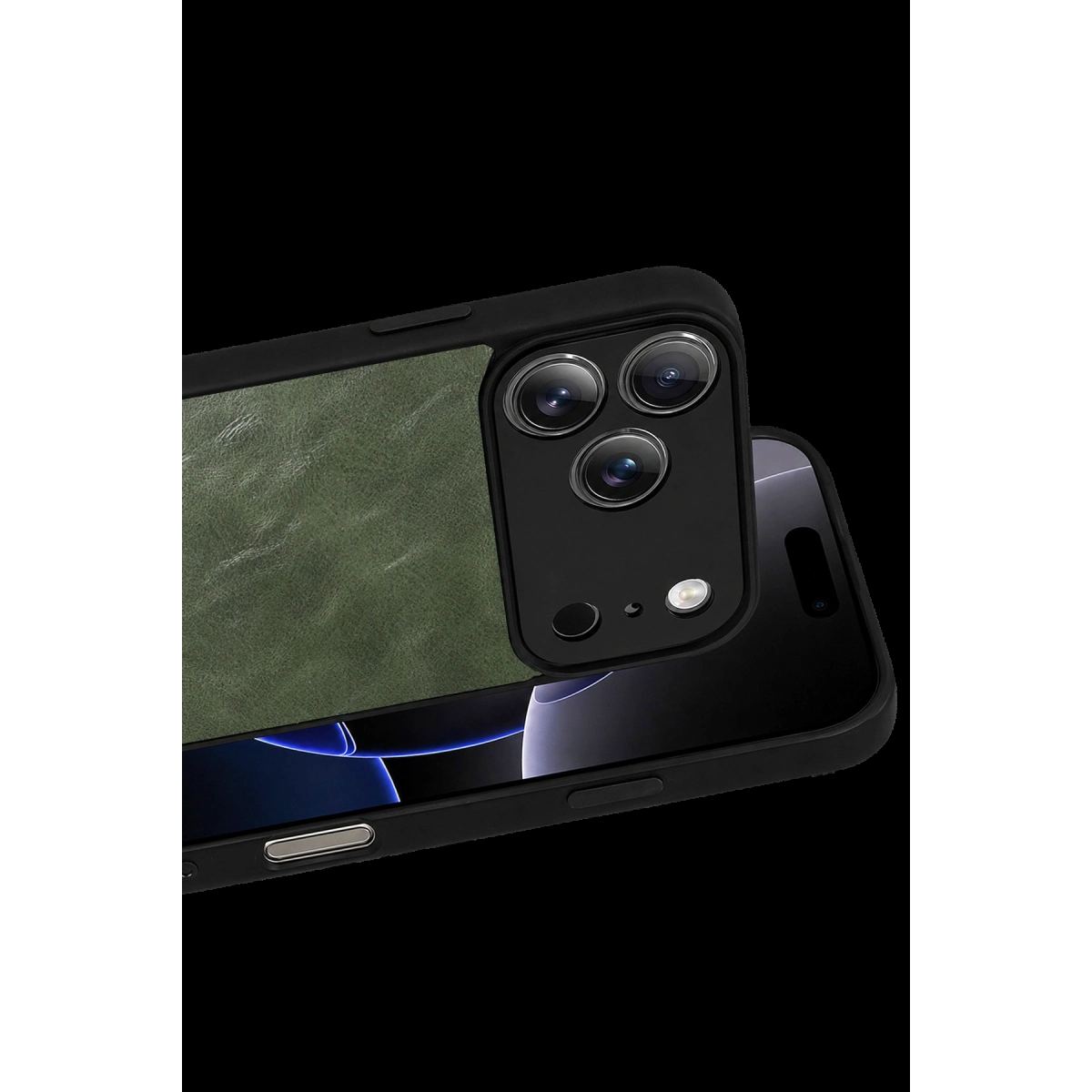 Apple İphone 17 Pro Aras Deri Kapak - Yeşil