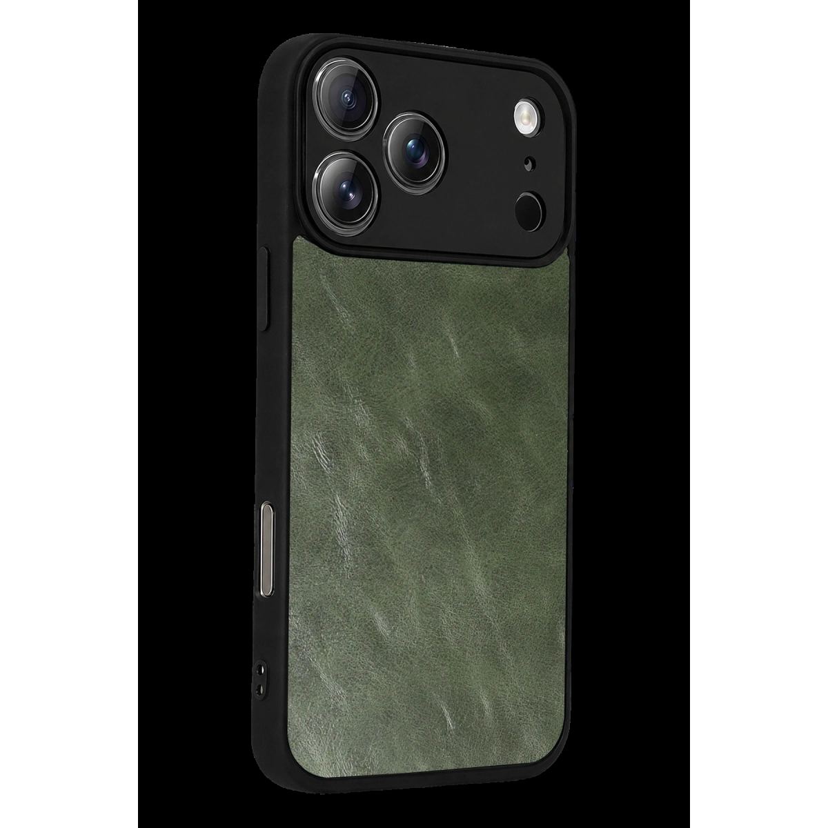 Apple İphone 17 Pro Aras Deri Kapak - Yeşil