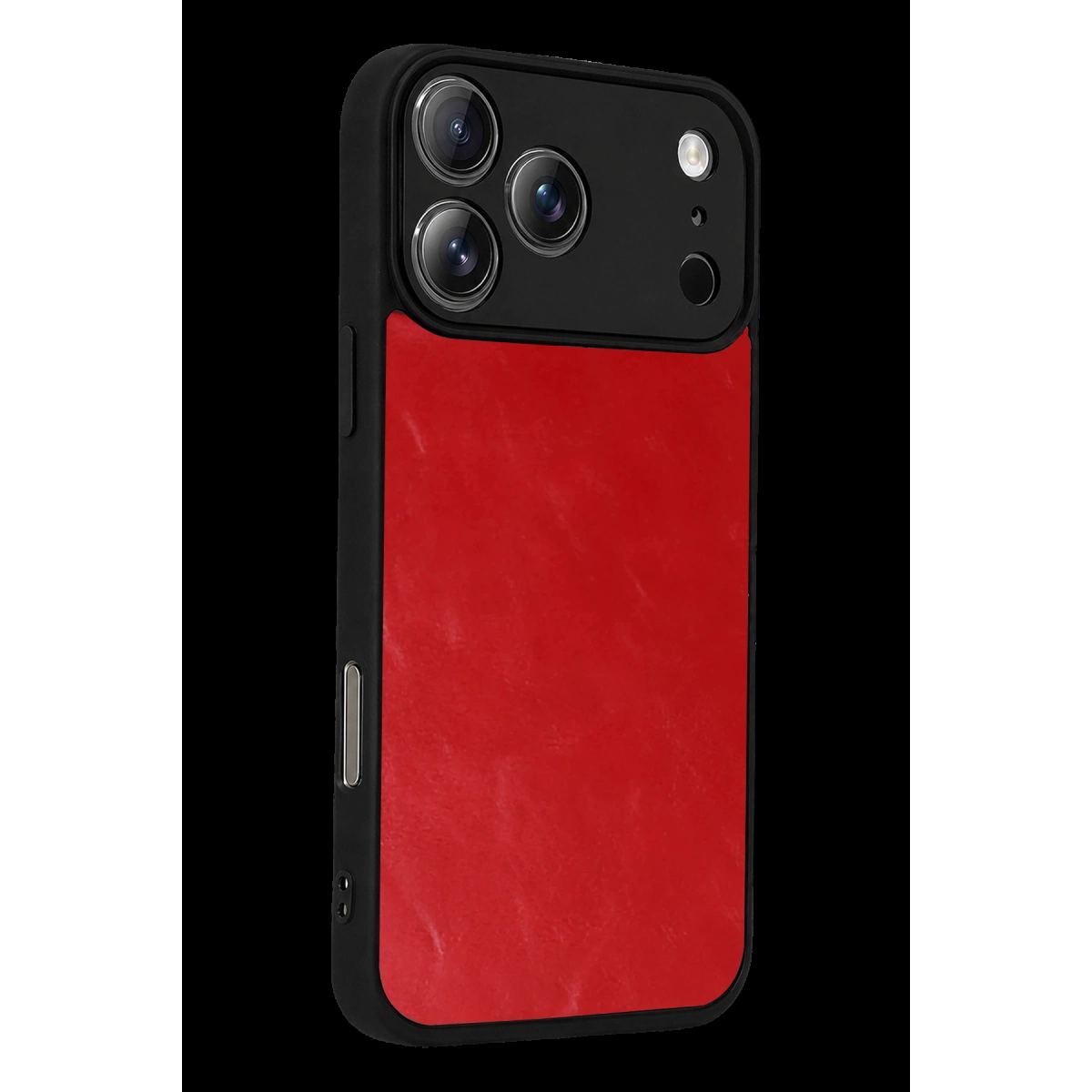 Apple İphone 17 Pro Max Aras Deri Kapak - Kırmızı