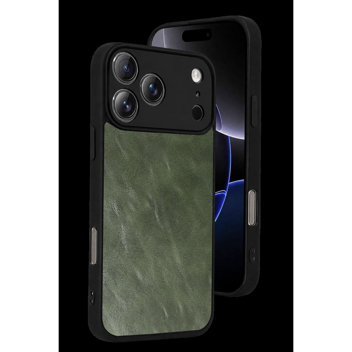 Apple İphone 17 Pro Max Aras Deri Kapak - Yeşil