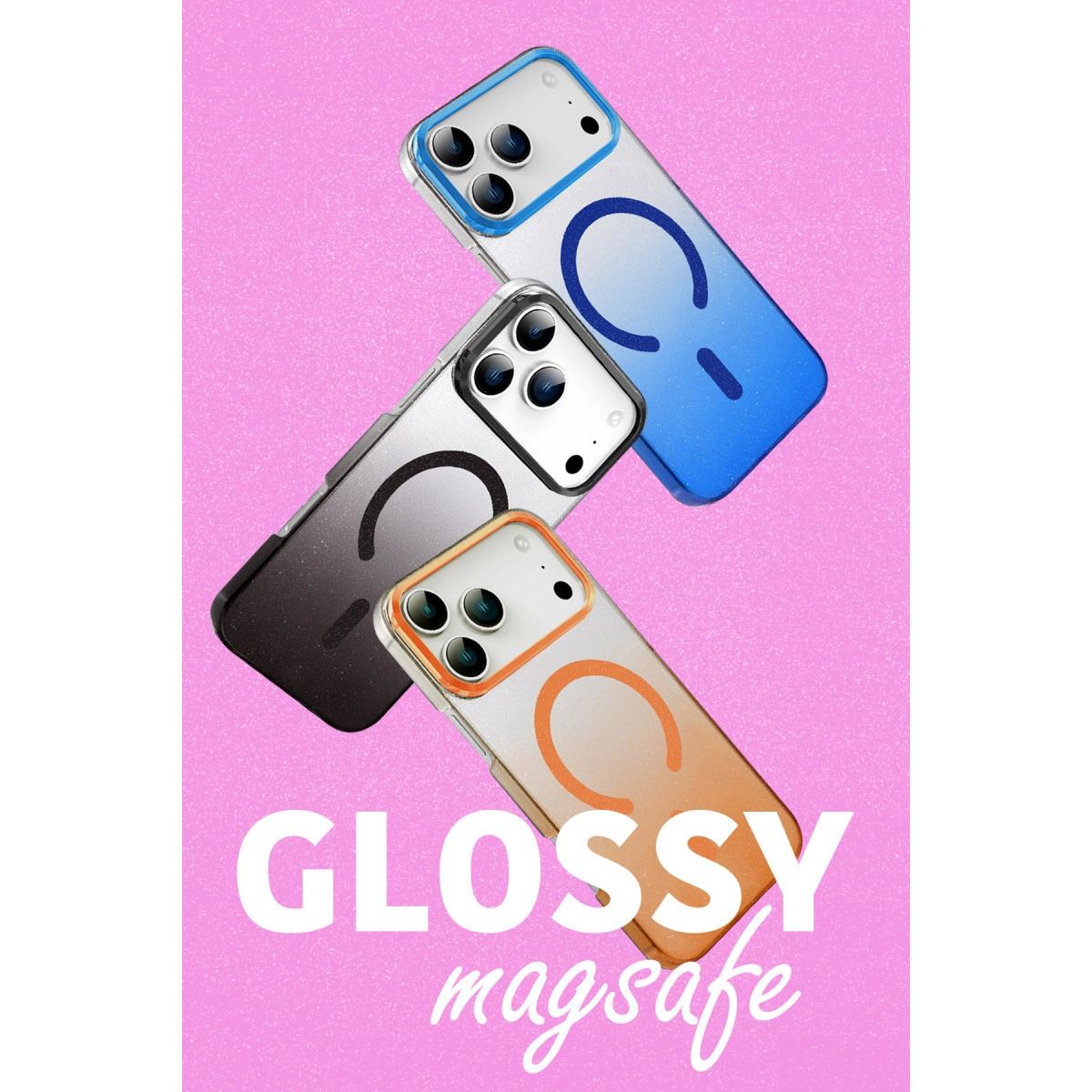 Apple İphone 17 Pro Max Glossy Magsafe Kapak - Siyah