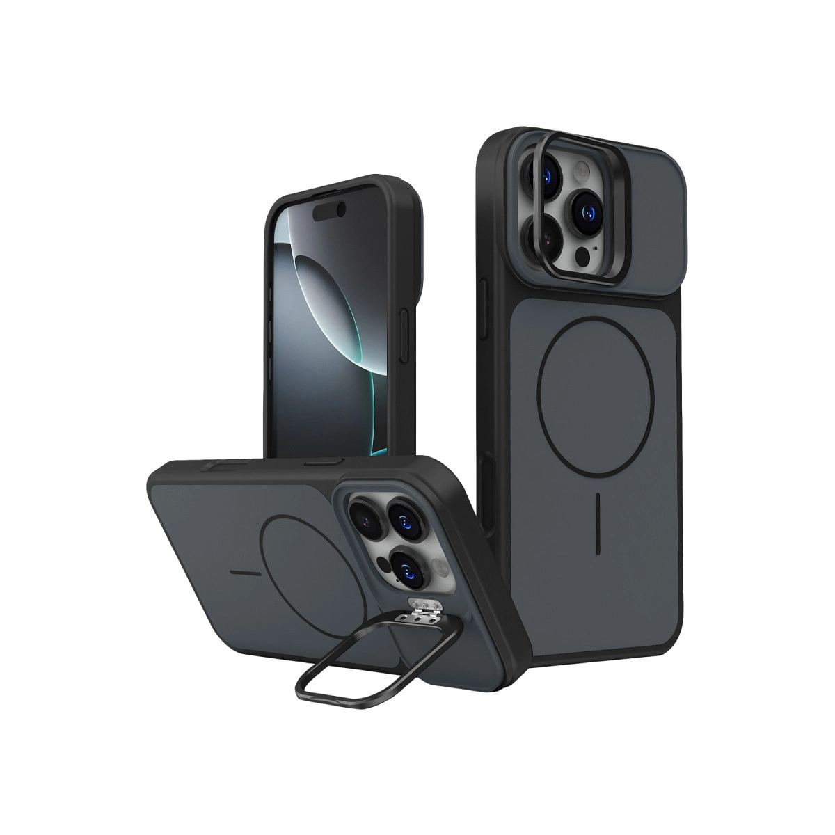 Joko Apple İphone 16 Pro Max Pale Magsafe Standlı Kapak - Siyah