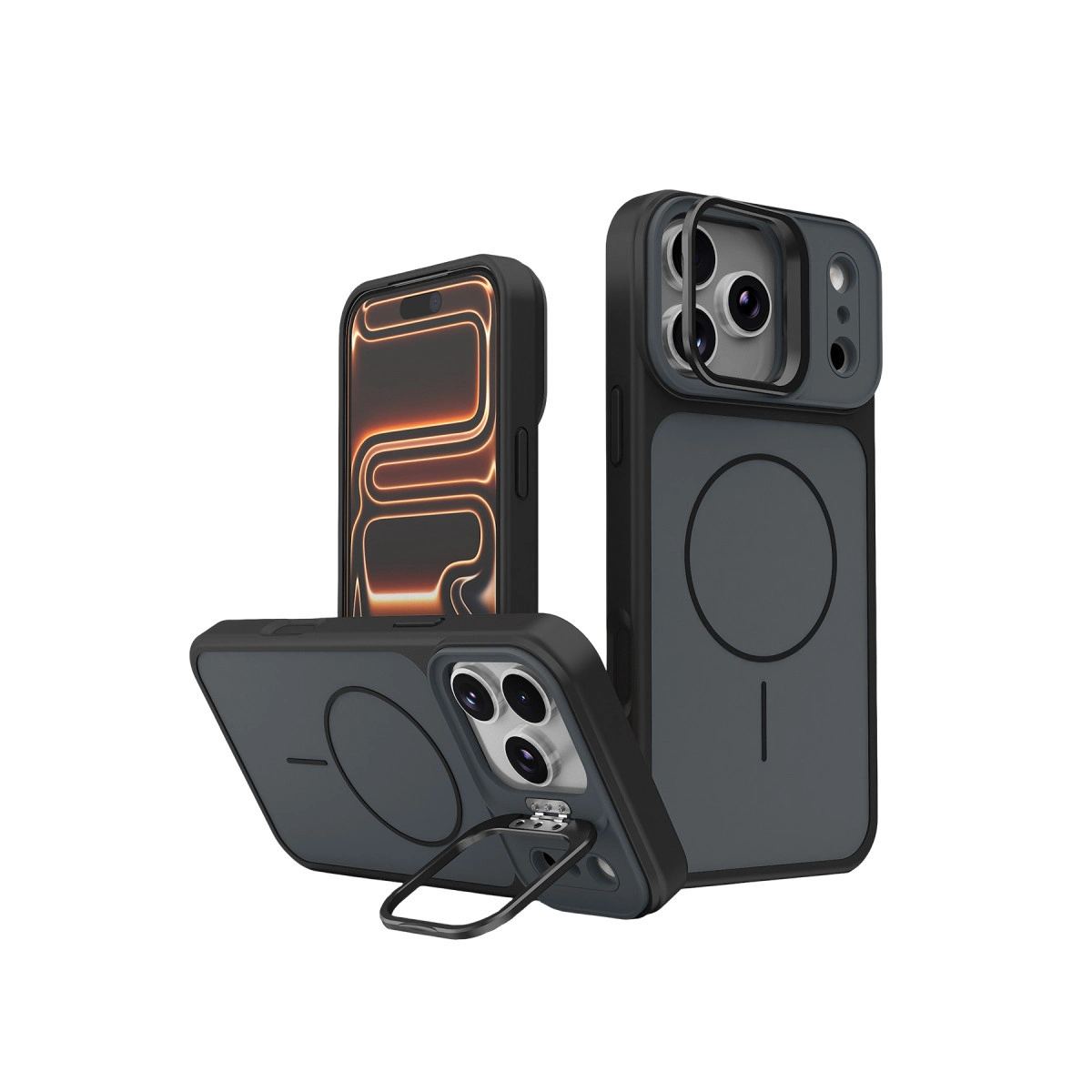 Joko Apple İphone 17 Pro Max Pale Magsafe Standlı Kapak - Siyah