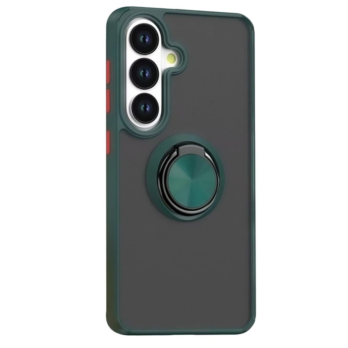 Samsung Galaxy S26 Plus Montreal Yüzüklü Silikon Kapak - Yeşil
