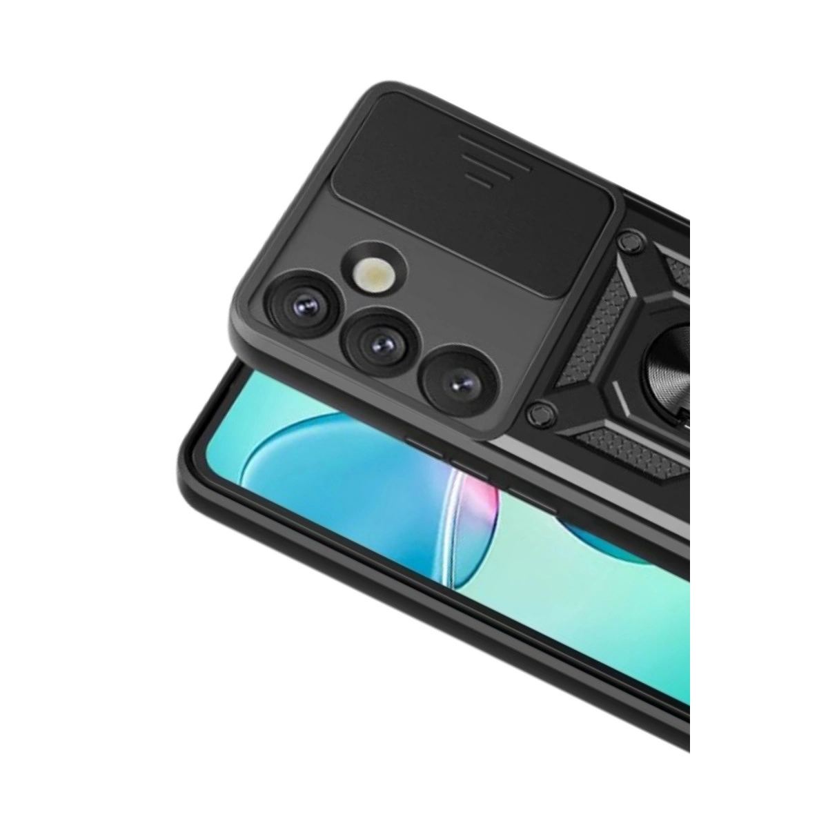 Samsung Galaxy S26 Plus Pars Lens Yüzüklü Silikon - Siyah