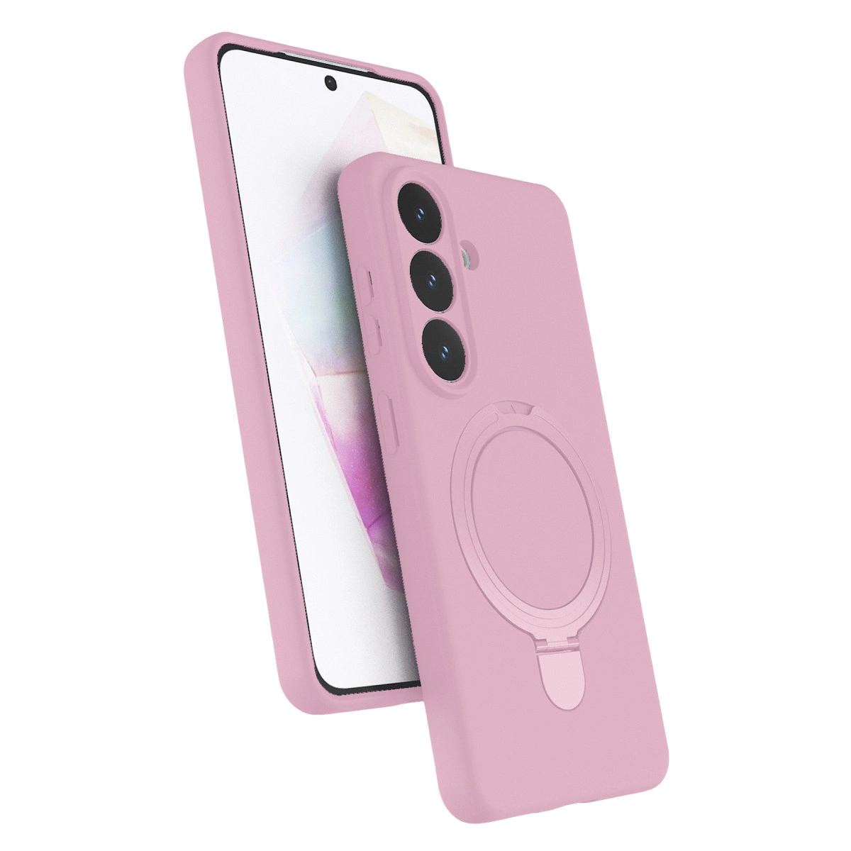 Samsung Galaxy S26 Regal Magsafe Standlı Kapak - Açık Pembe