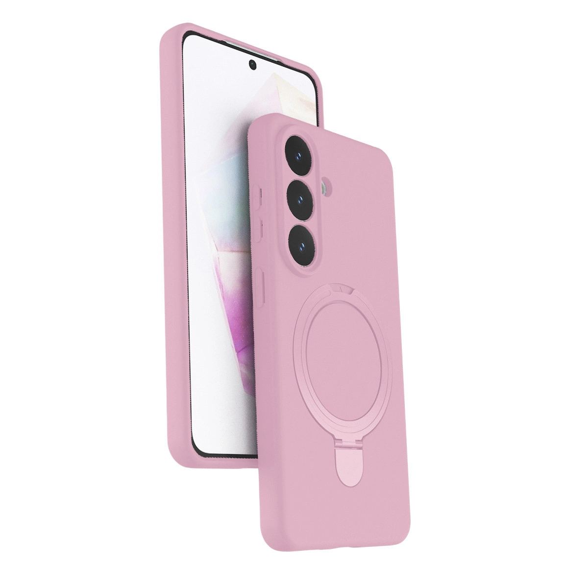 Samsung Galaxy S26 Regal Magsafe Standlı Kapak - Açık Pembe