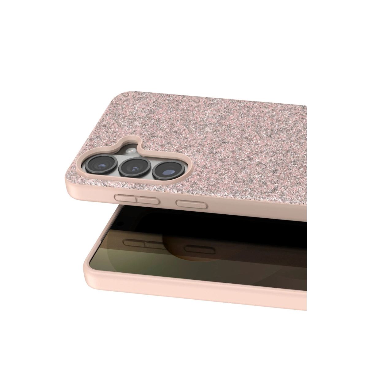 Onegif Samsung Galaxy S26 Plus Bright Simli Kapak - Pembe