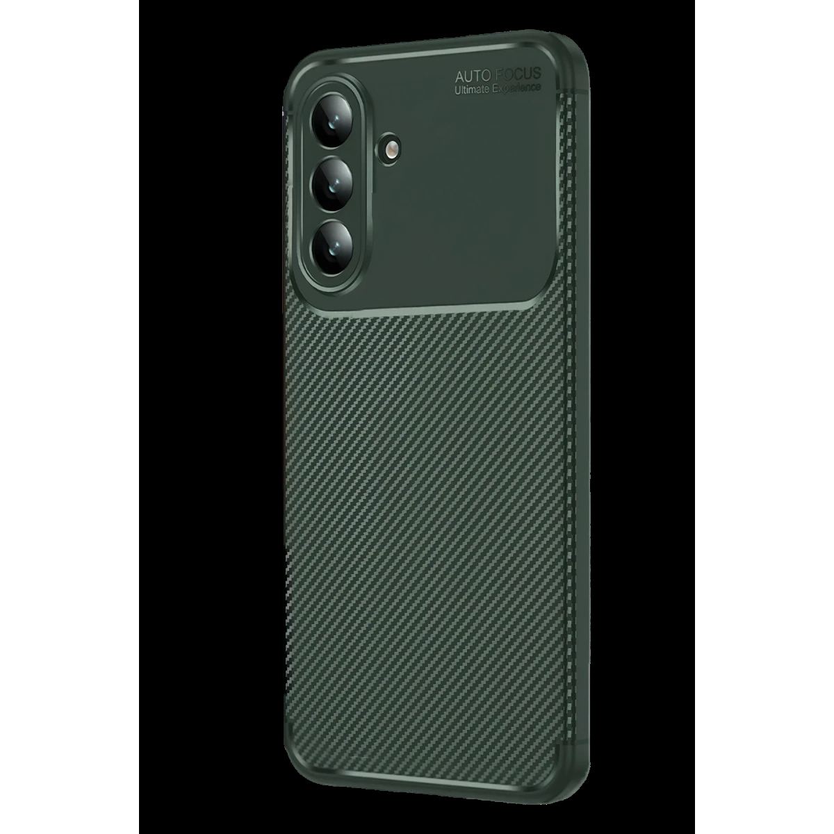 Samsung Galaxy S26 Auto Focus Karbon Kapak - Koyu Yeşil